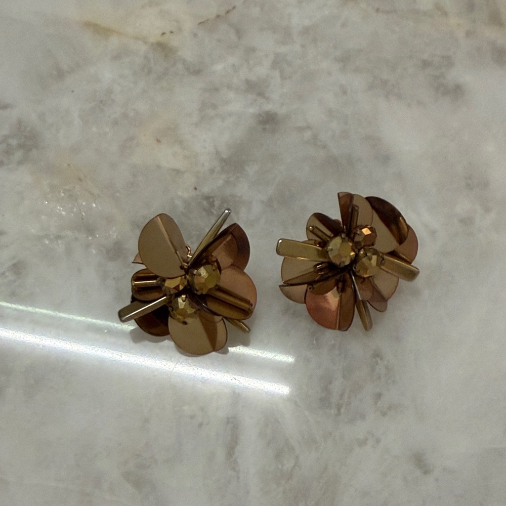Mignonne Gavigan Bronze Floral Earrings